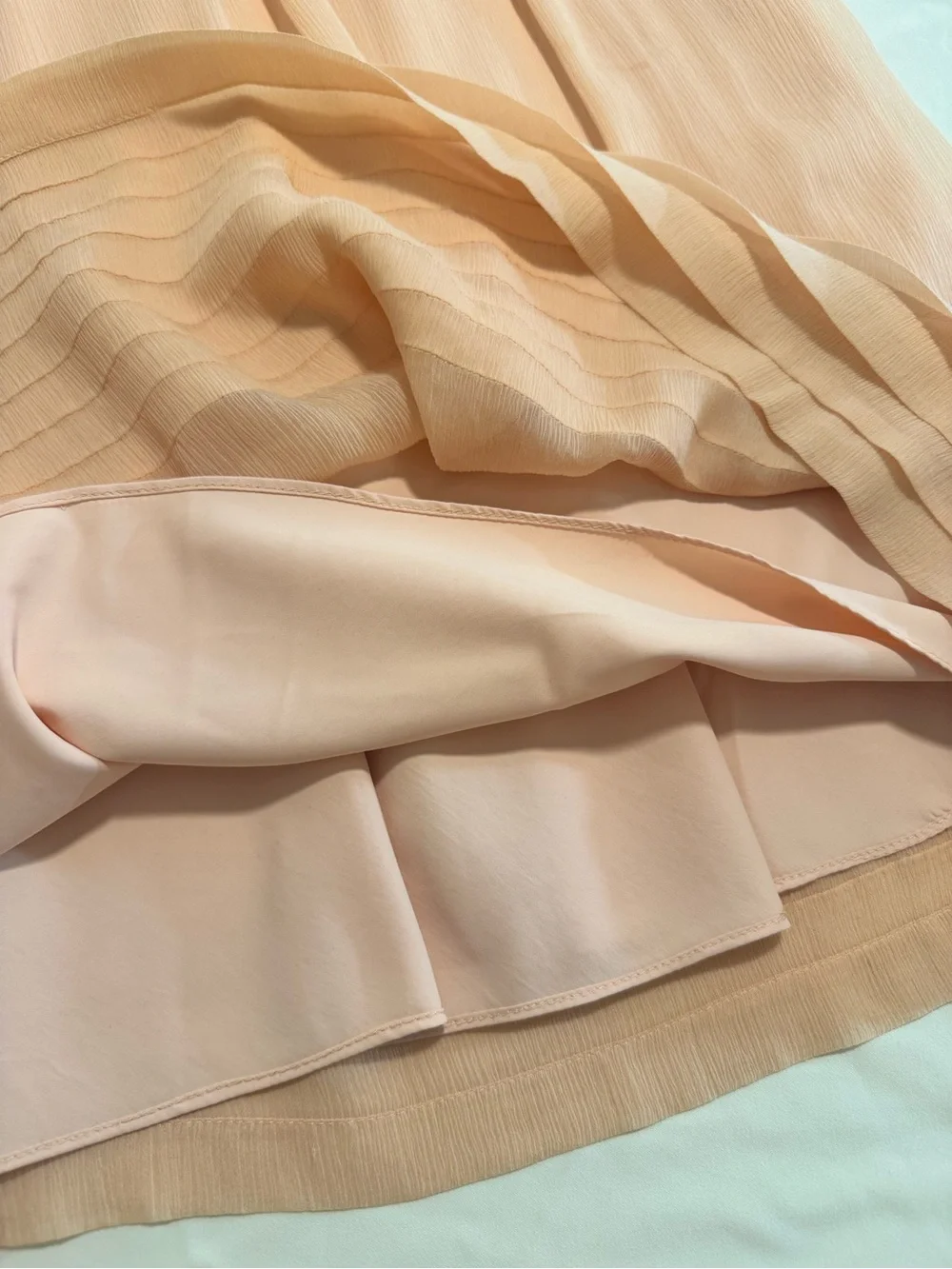 J. Crew 100% Silk Dress Peach Strapless Lined Size 6